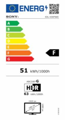 KDL-43WF665 energy label