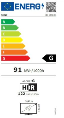 KD-55X80K G Energy Label
