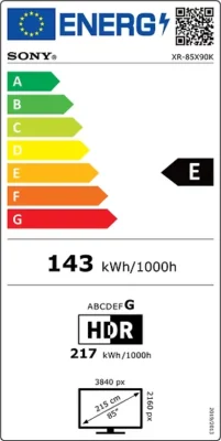 XR-85X90K E Energy Label