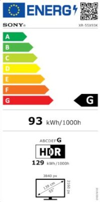 XR-55X93K G Energy Label