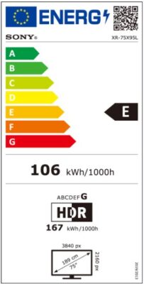 XR75X95L E Energy Label